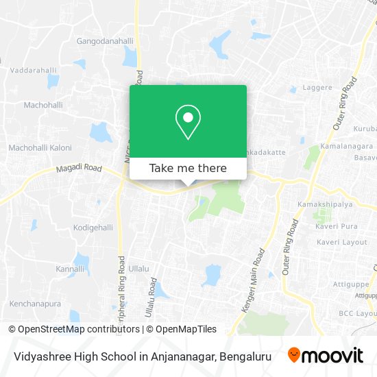Vidyashree High School in Anjananagar map
