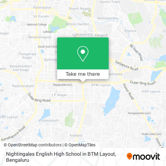 Nightingales English High School in BTM Layout map