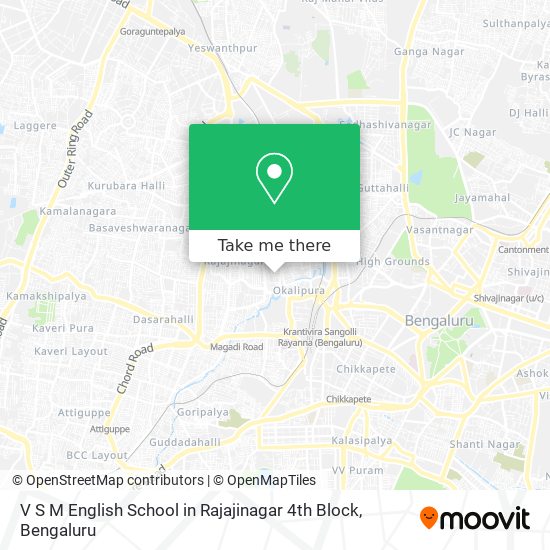 V S M English School in Rajajinagar 4th Block map