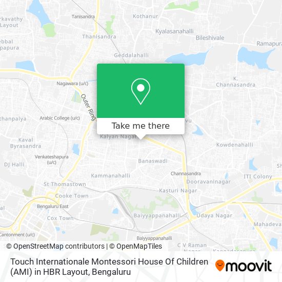 Touch Internationale Montessori House Of Children (AMI) in HBR Layout map