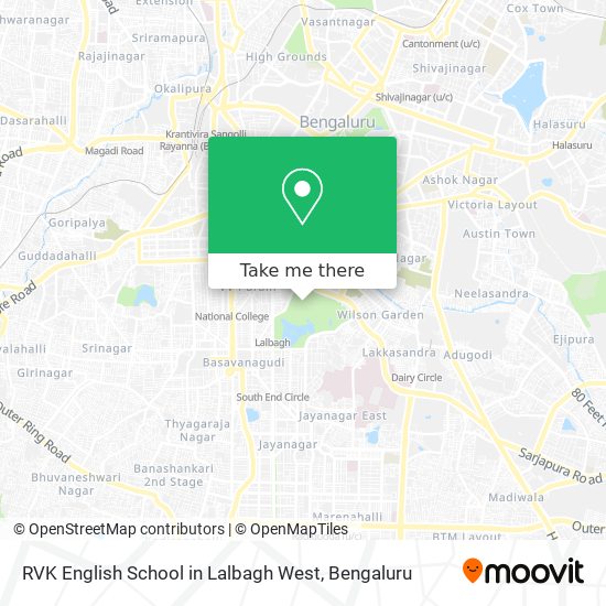 RVK English School in Lalbagh West map