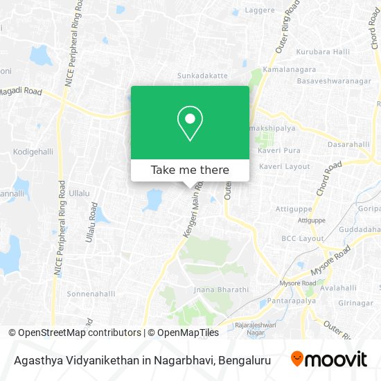 Agasthya Vidyanikethan in Nagarbhavi map
