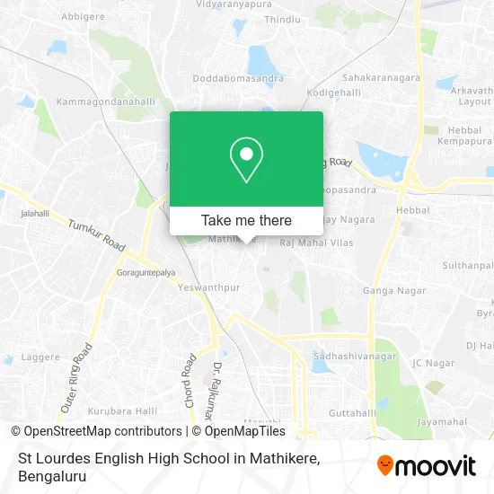 St Lourdes English High School in Mathikere map