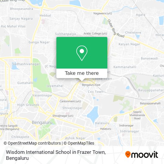 Wisdom International School in Frazer Town map