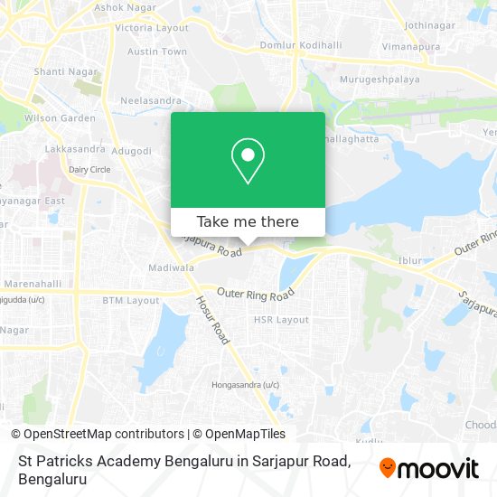 St Patricks Academy Bengaluru in Sarjapur Road map