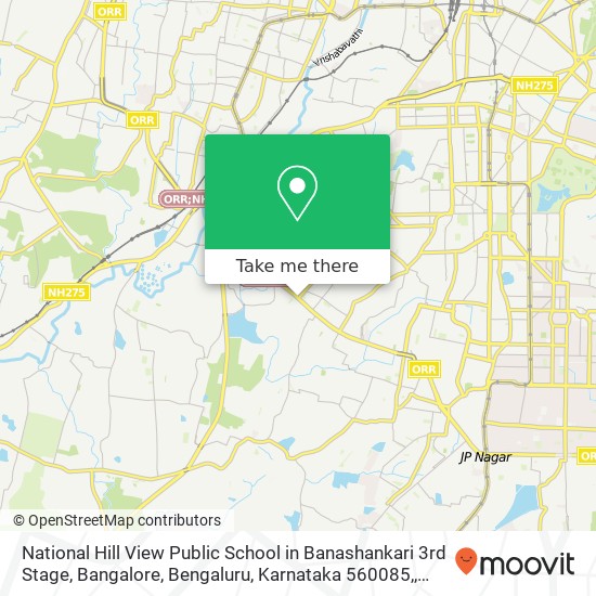 National Hill View Public School in Banashankari 3rd Stage, Bangalore, Bengaluru, Karnataka 560085, map