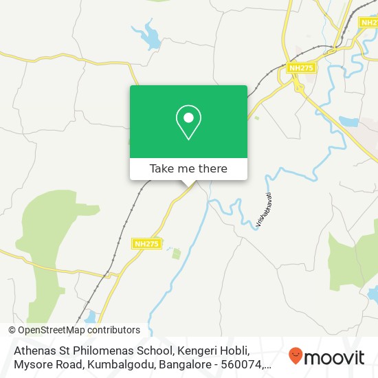 Athenas St Philomenas School, Kengeri Hobli, Mysore Road, Kumbalgodu, Bangalore - 560074 map