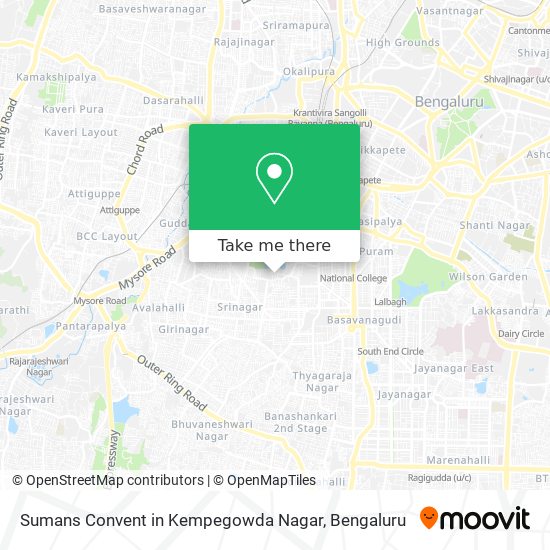 Sumans Convent in Kempegowda Nagar map
