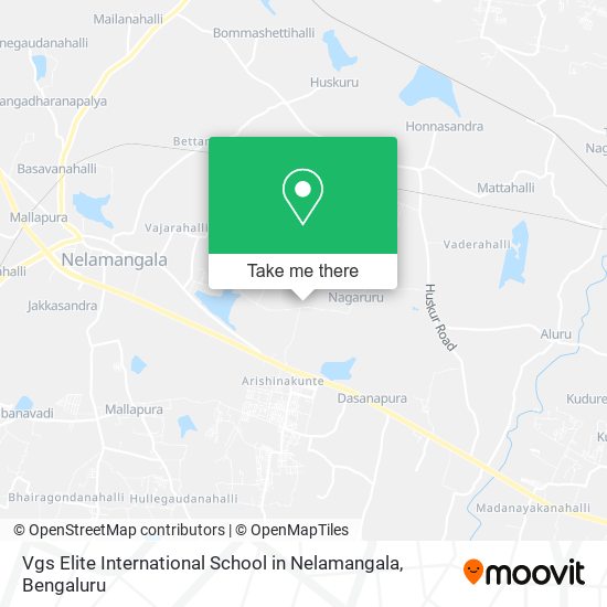 Vgs Elite International School in Nelamangala map
