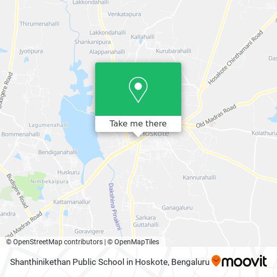 Shanthinikethan Public School in Hoskote map