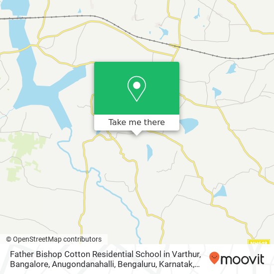 Father Bishop Cotton Residential School in Varthur, Bangalore, Anugondanahalli, Bengaluru, Karnatak map