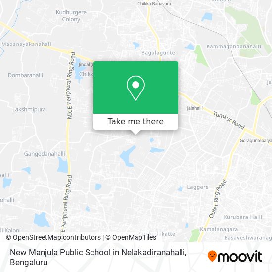 New Manjula Public School in Nelakadiranahalli map