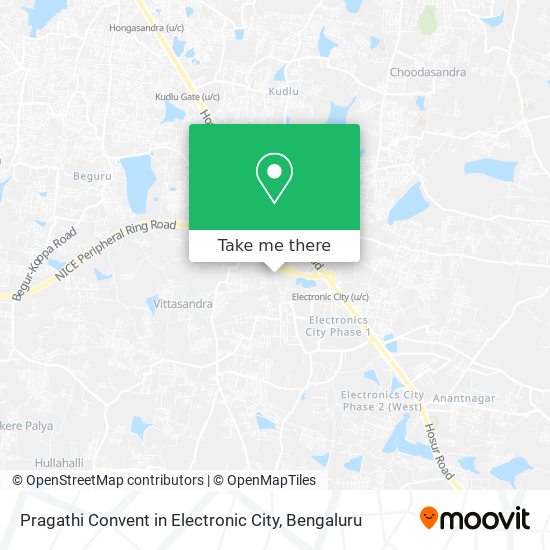 Pragathi Convent in Electronic City map