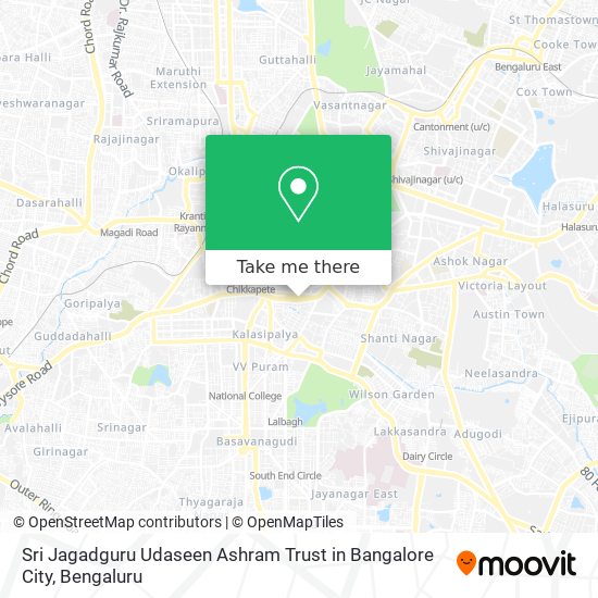 Sri Jagadguru Udaseen Ashram Trust in Bangalore City map