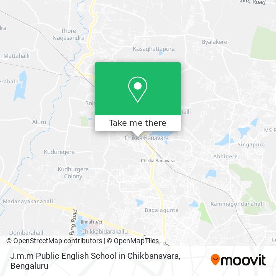 J.m.m Public English School in Chikbanavara map