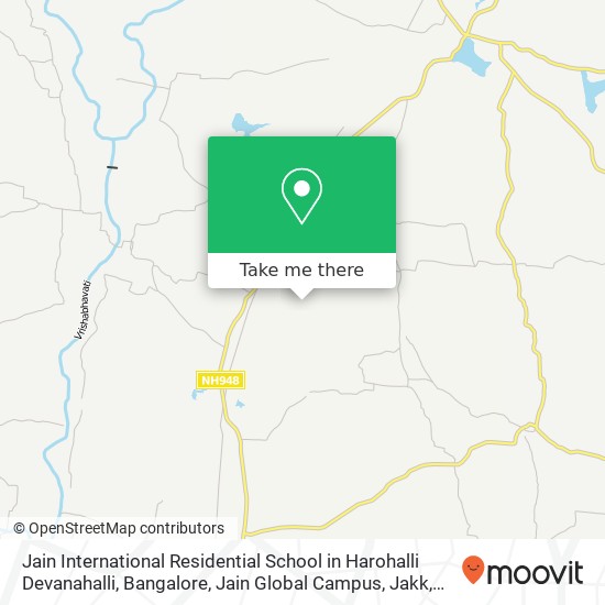 Jain International Residential School in Harohalli Devanahalli, Bangalore, Jain Global Campus, Jakk map