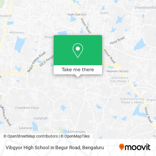 Vibgyor High School in Begur Road map