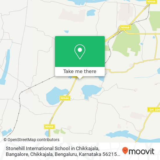 Stonehill International School in Chikkajala, Bangalore, Chikkajala, Bengaluru, Karnataka 562157, I map