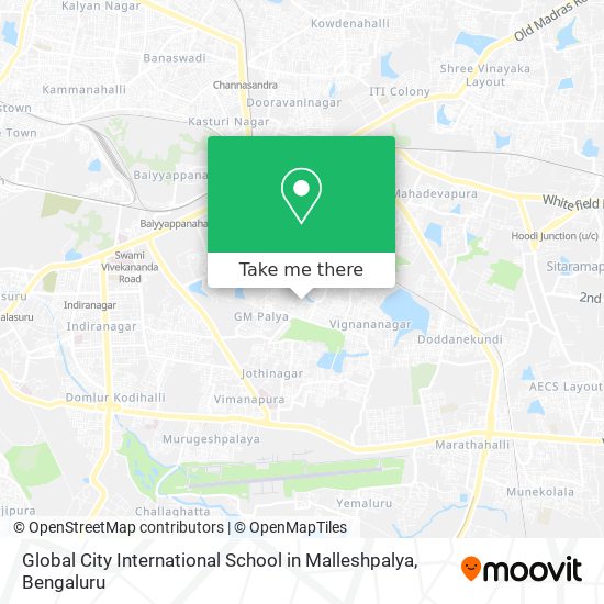 Global City International School in Malleshpalya map