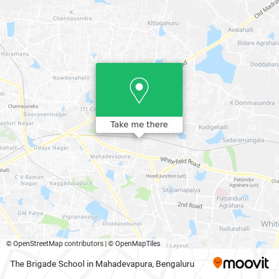 The Brigade School in Mahadevapura map