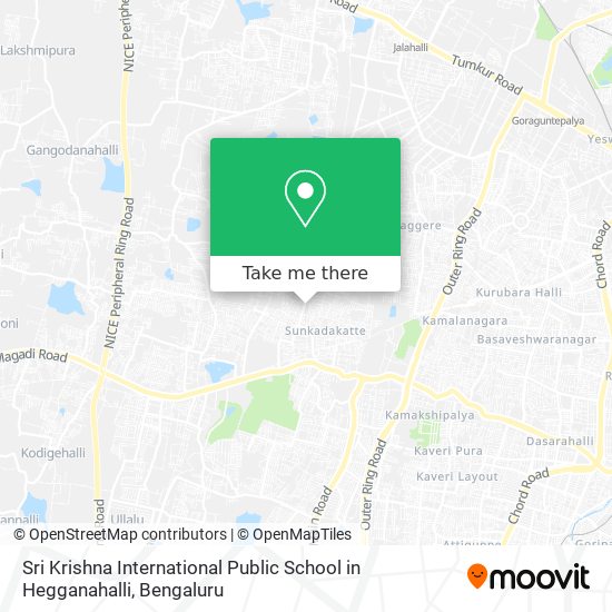 Sri Krishna International Public School in Hegganahalli map