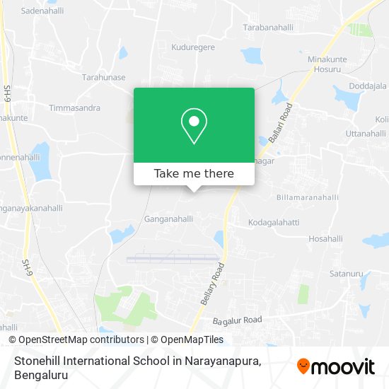 Stonehill International School in Narayanapura map