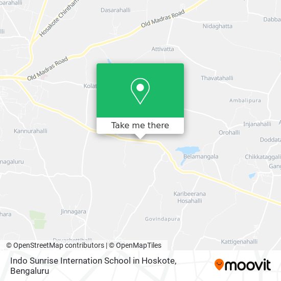 Indo Sunrise Internation School in Hoskote map