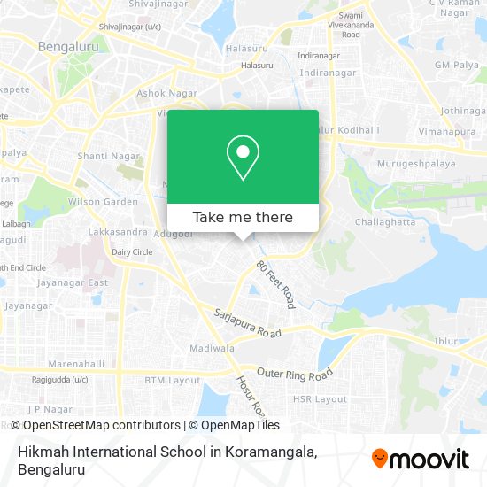Hikmah International School in Koramangala map