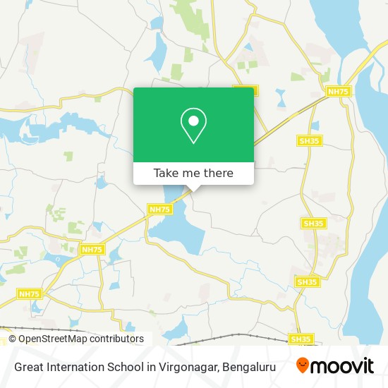 Great Internation School in Virgonagar map
