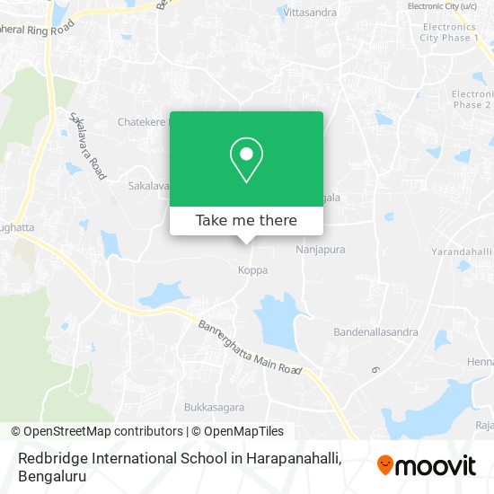 Redbridge International School in Harapanahalli map