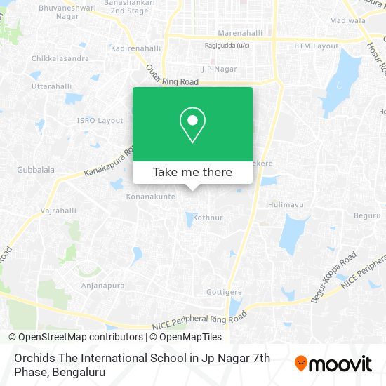 Orchids The International School in Jp Nagar 7th Phase map