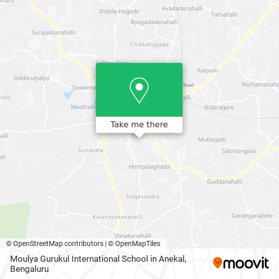Moulya Gurukul International School in Anekal map