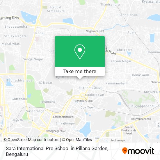 Sara International Pre School in Pillana Garden map