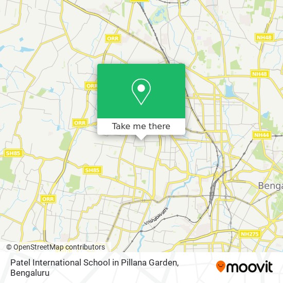 Patel International School in Pillana Garden map