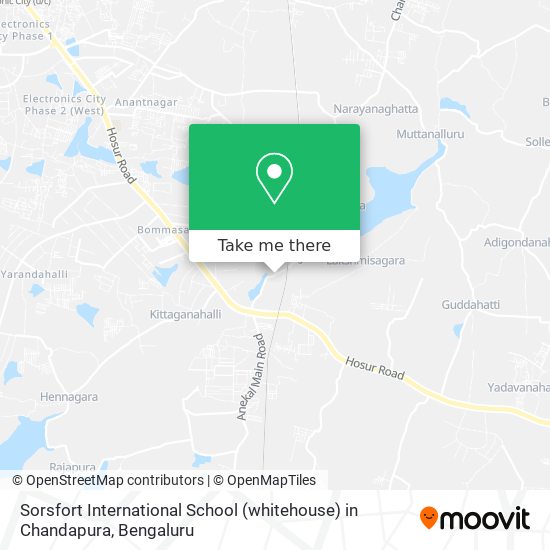 Sorsfort International School (whitehouse) in Chandapura map