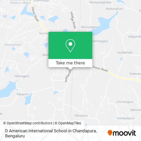 D American International School in Chandapura map