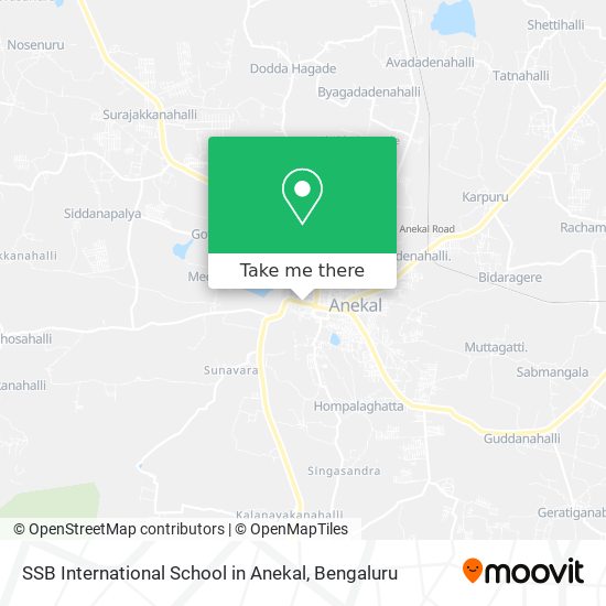 SSB International School in Anekal map