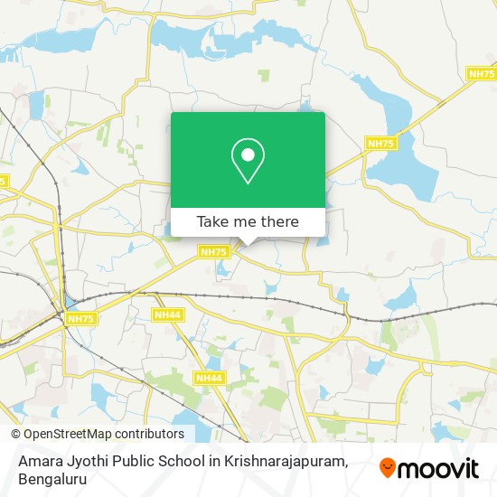 Amara Jyothi Public School in Krishnarajapuram map