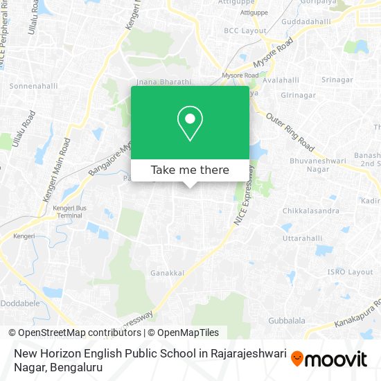 New Horizon English Public School in Rajarajeshwari Nagar map