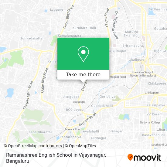 Ramanashree English School in Vijayanagar map