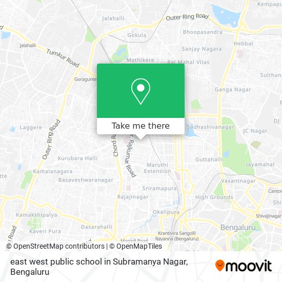 east west public school in Subramanya Nagar map
