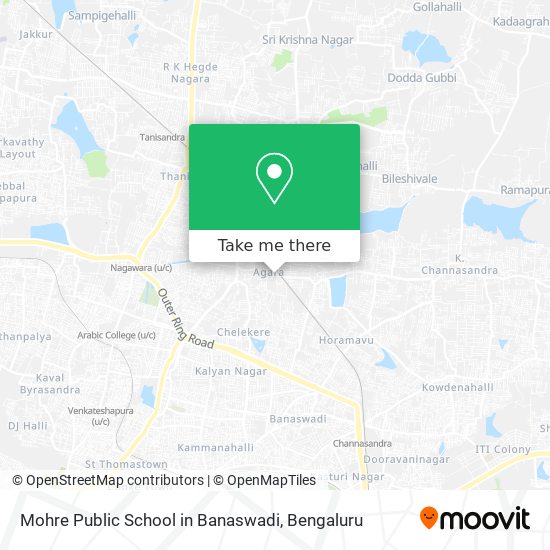 Mohre Public School in Banaswadi map