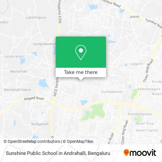 Sunshine Public School in Andrahalli map