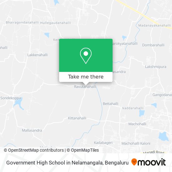 Government High School in Nelamangala map