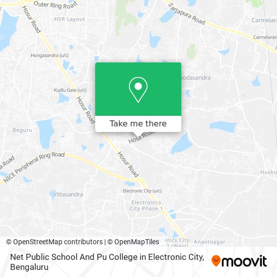 Net Public School And Pu College in Electronic City map