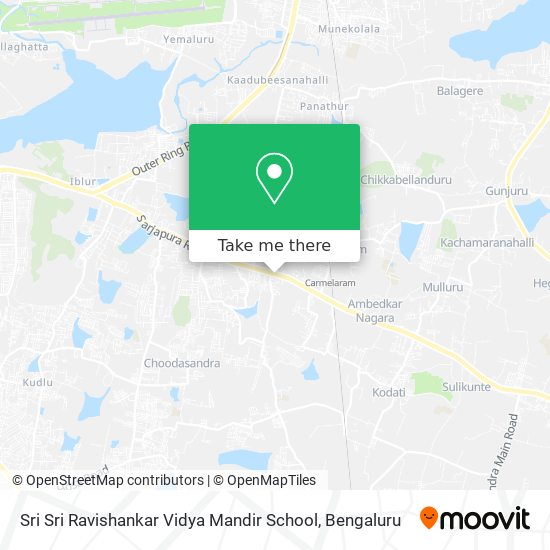 Sri Sri Ravishankar Vidya Mandir School map