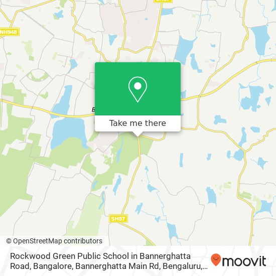 Rockwood Green Public School in Bannerghatta Road, Bangalore, Bannerghatta Main Rd, Bengaluru, Karn map