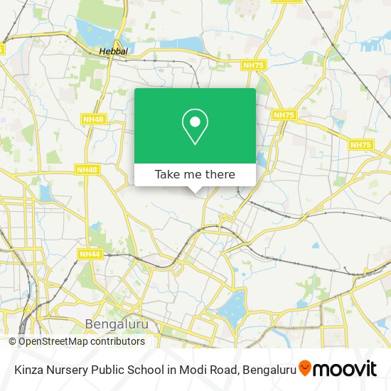 Kinza Nursery Public School in Modi Road map