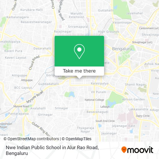 Nwe Indian Public School in Alur Rao Road map