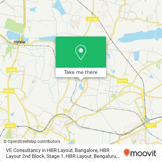 VE Consultancy in HBR Layout, Bangalore, HBR Layout 2nd Block, Stage 1, HBR Layout, Bengaluru, Karn map